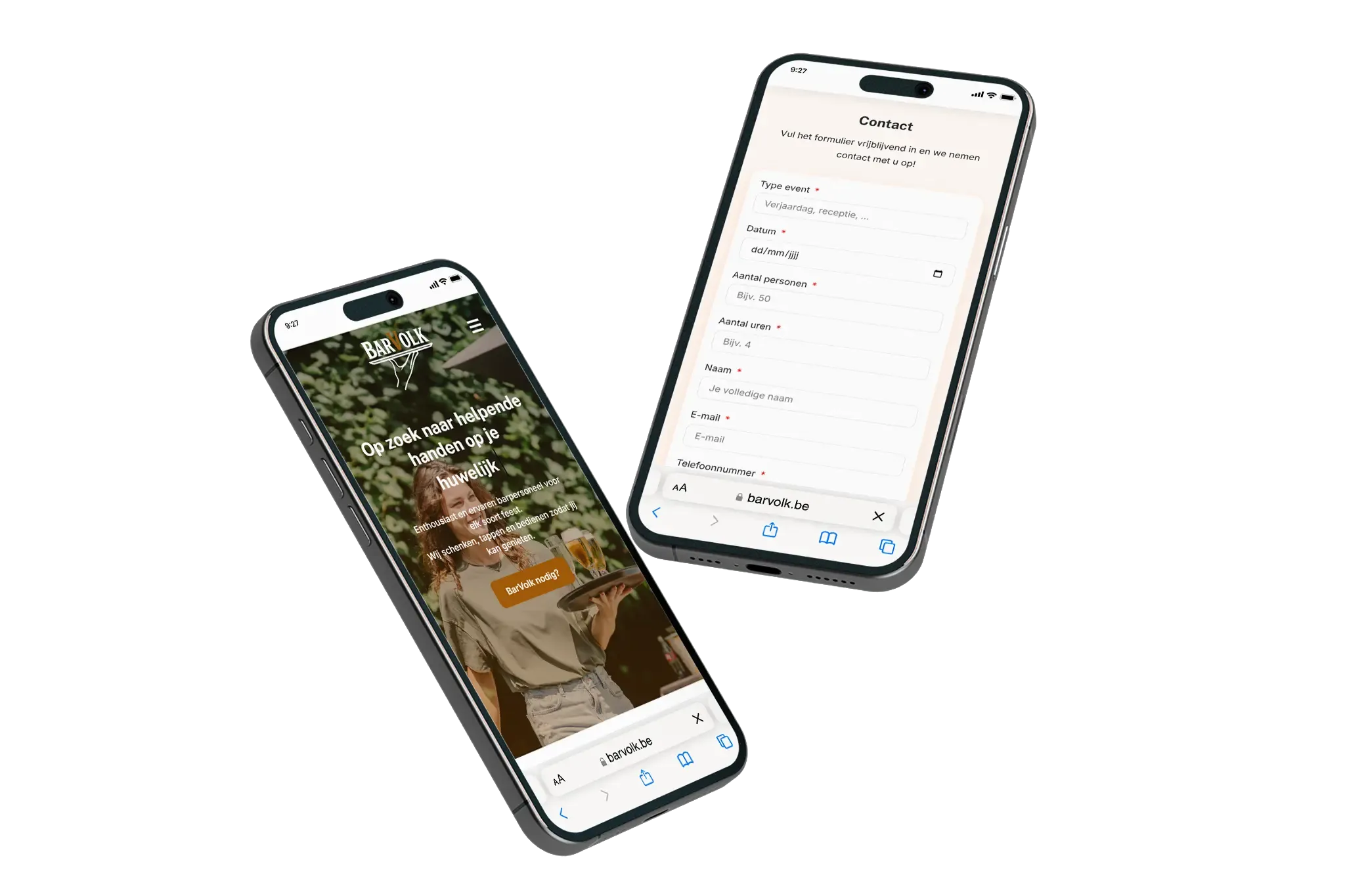 Barvolk op smartphone