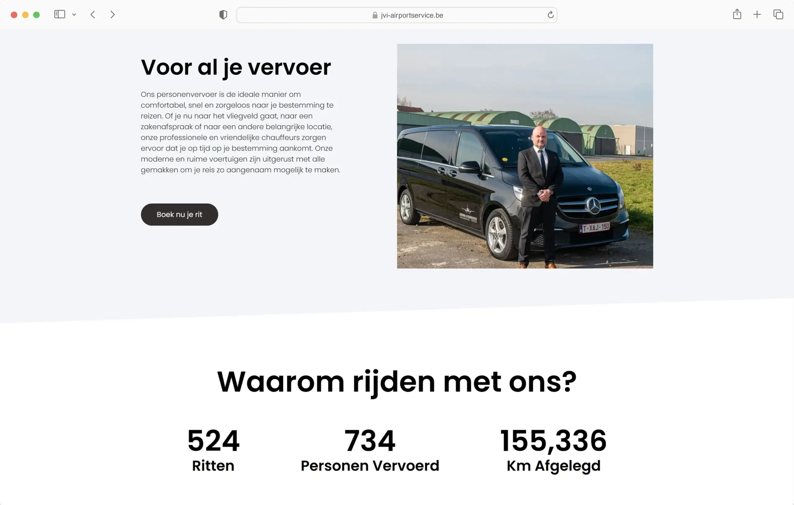 JVI Airport in browserweergave