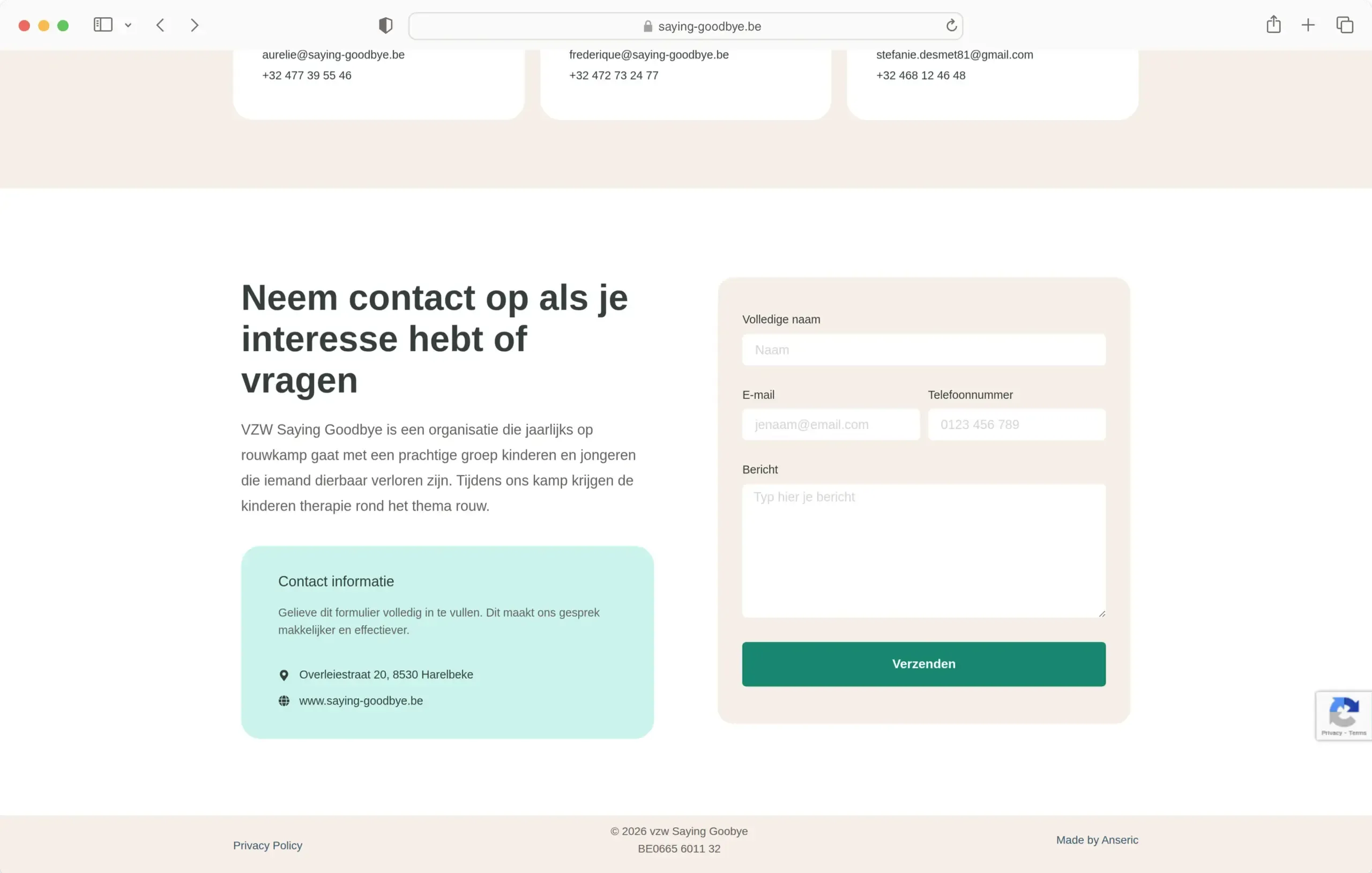 Saying Goodbye in browserweergave