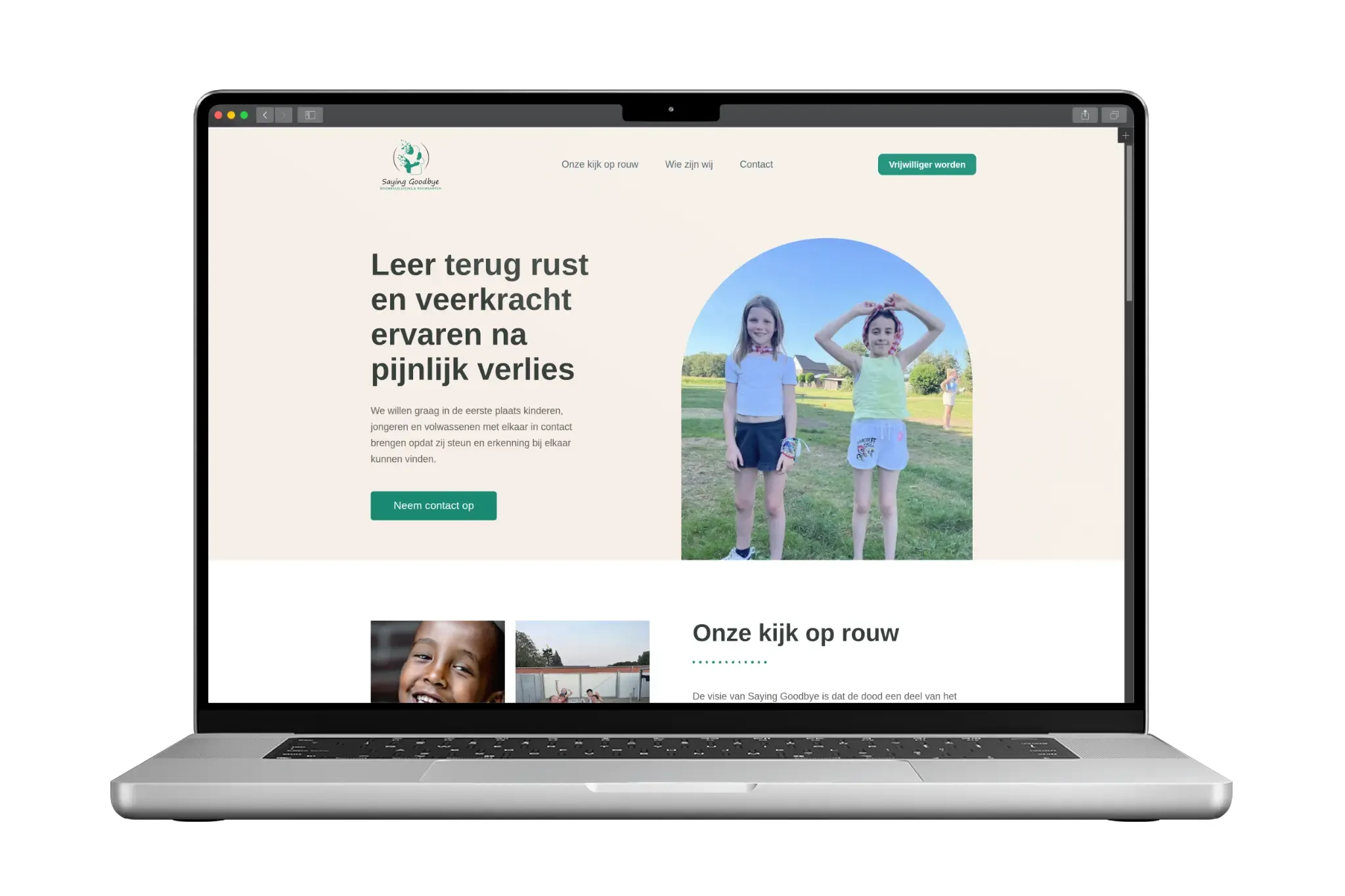 Saying Goodbye op laptop